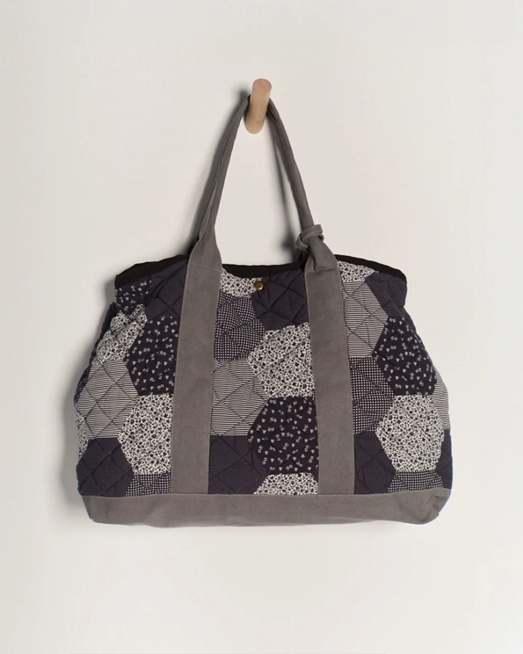 Pippa Patchwork Tote - Blue Combo