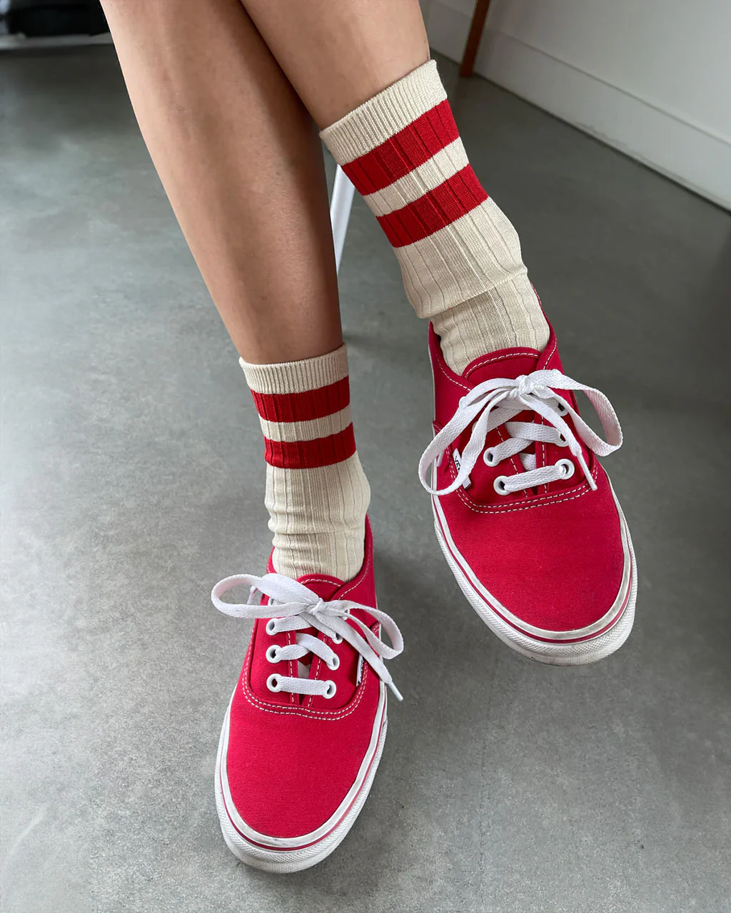 Her Varsity Socks - Red