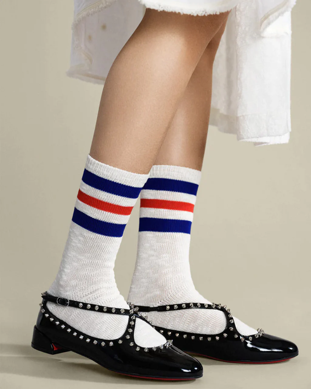 Varsity Slub Crew Socks