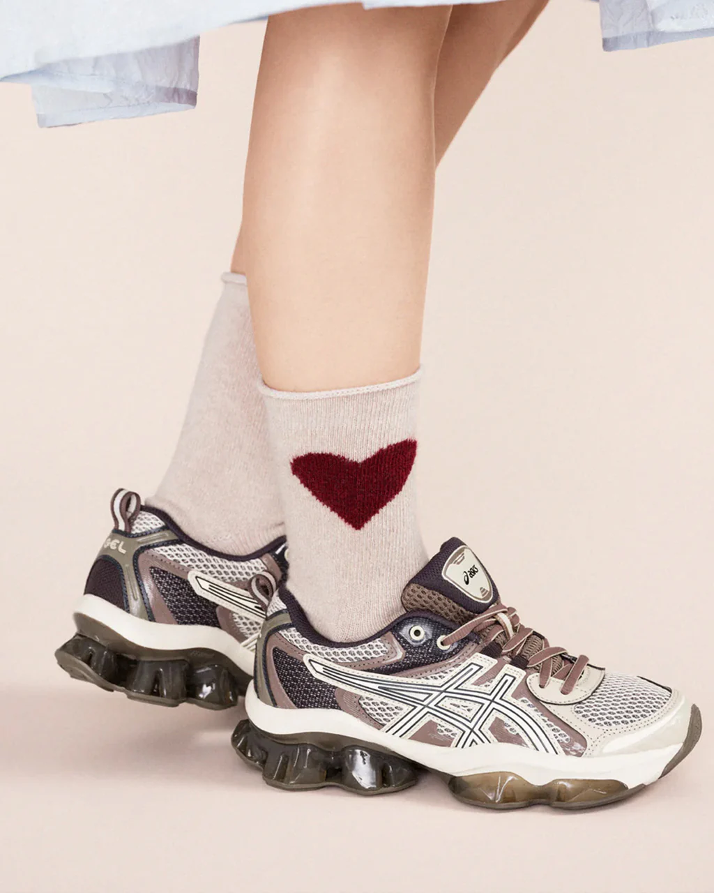 Love Cashmere Crew Socks - Beige