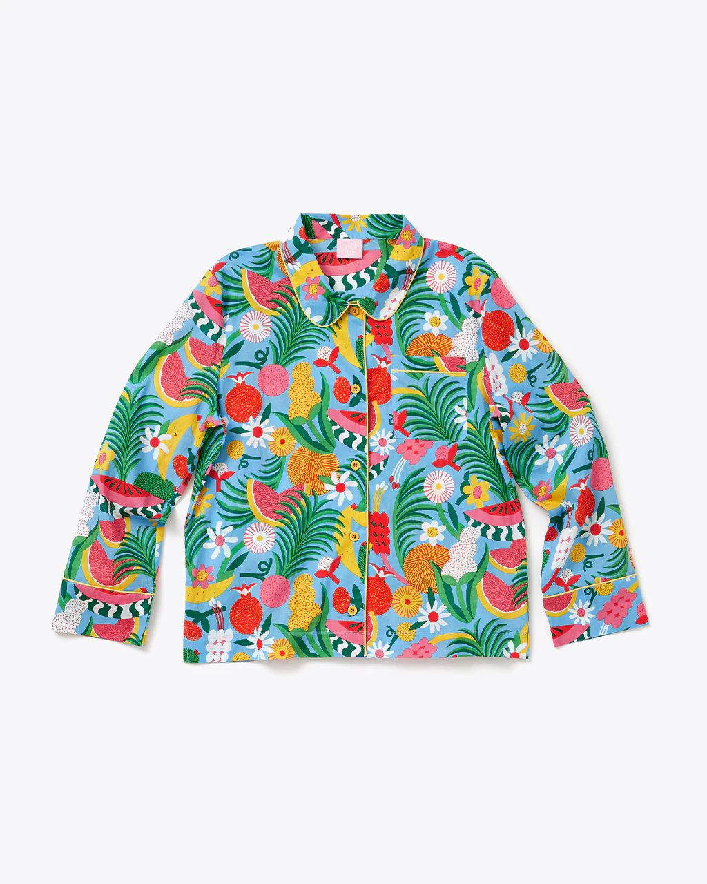 Long Sleeve Leisure Shirt - Blue Tutti Frutti