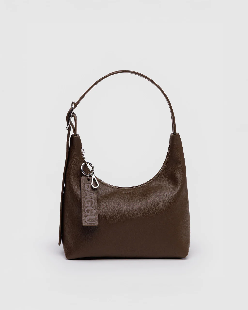 Mini Recycled Leather Shoulder Bag - Brown