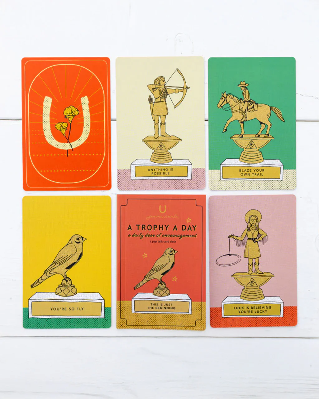 A Trophy A Day: Pep Talk Oracle Card Deck