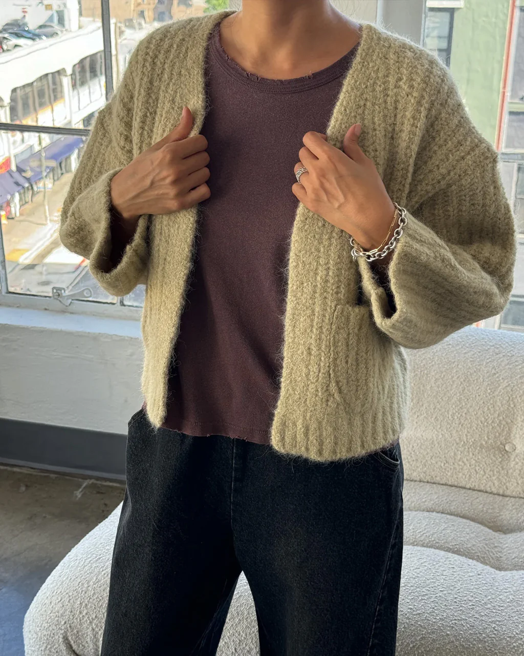 Alpaca Sweater Jacket - Butter