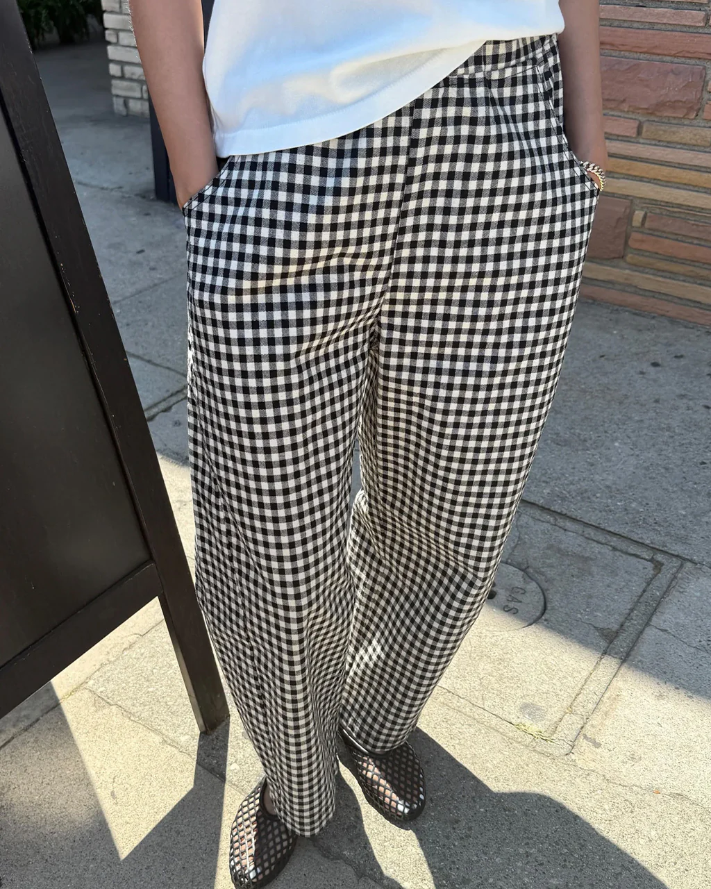 Arc Pants - Black Gingham