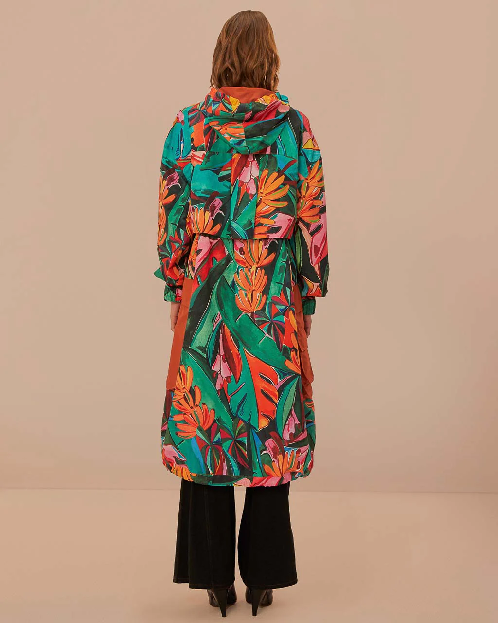 Banana Foliage Maxi Raincoat