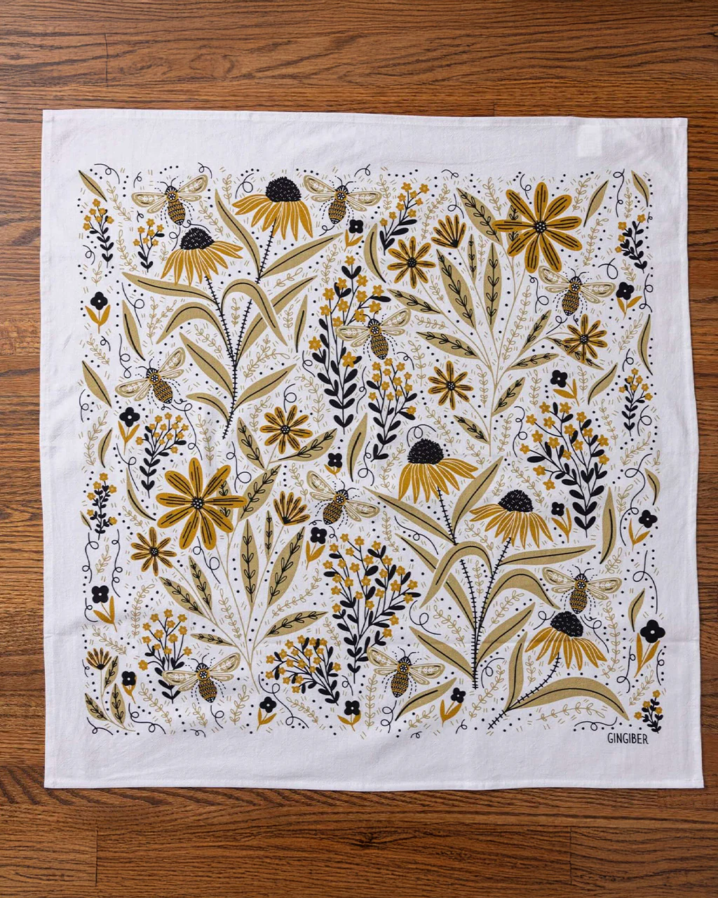 Bee Garden Tea Towel
