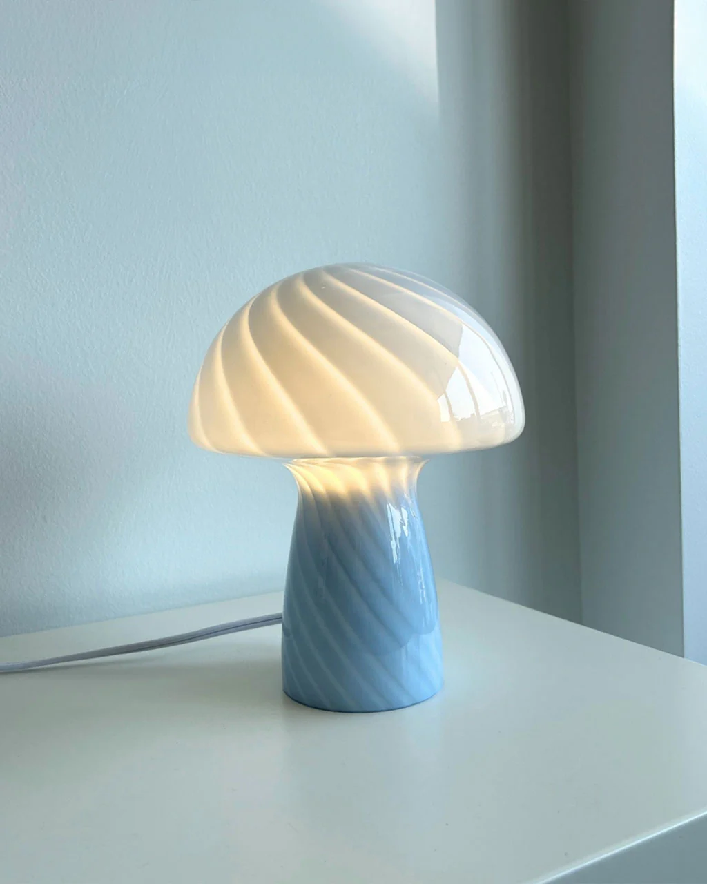 Blue Mini Mushroom Lamp