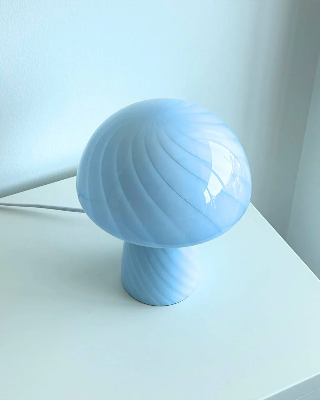 Blue Mini Mushroom Lamp