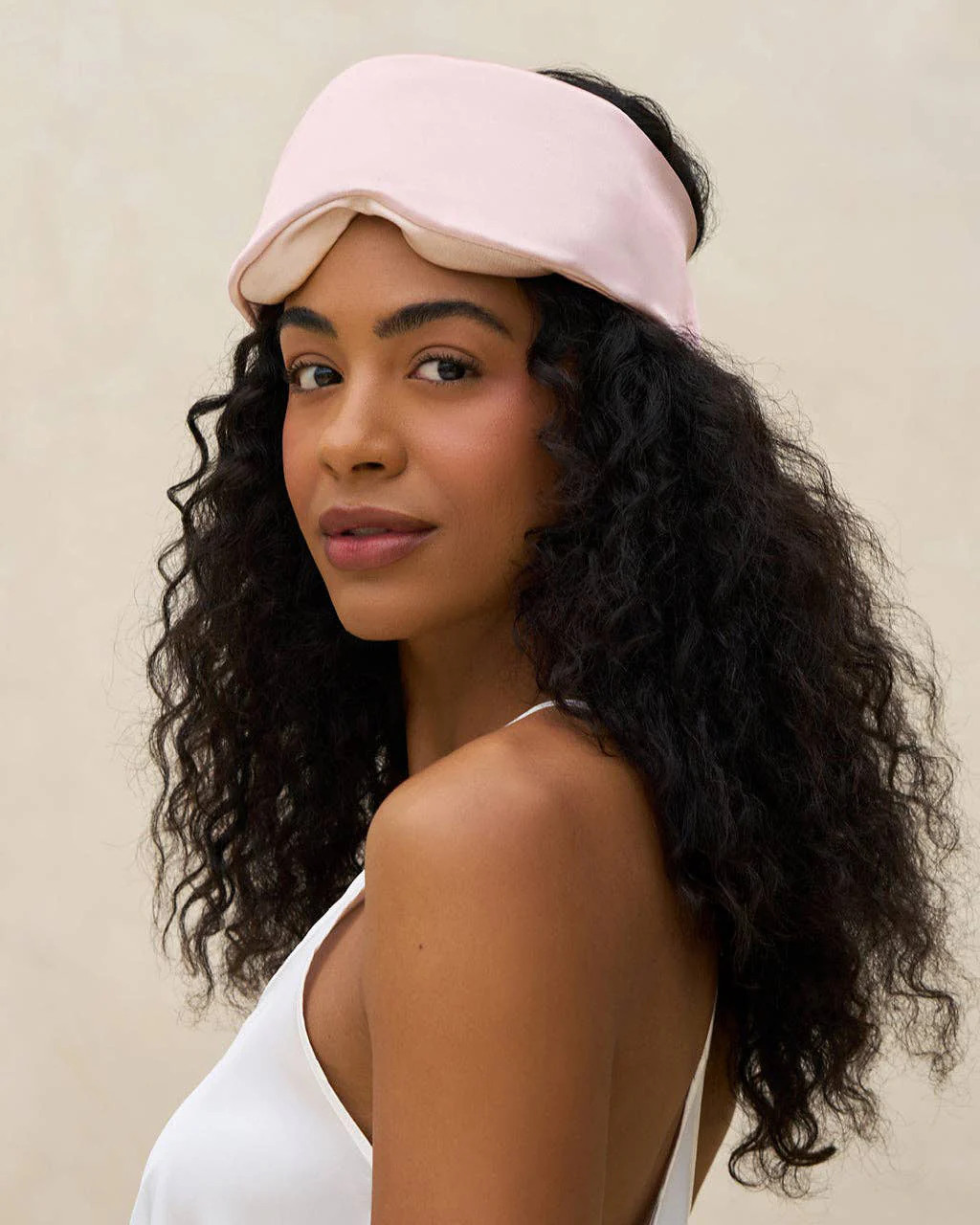 Blush Satin Pillow Eye Mask