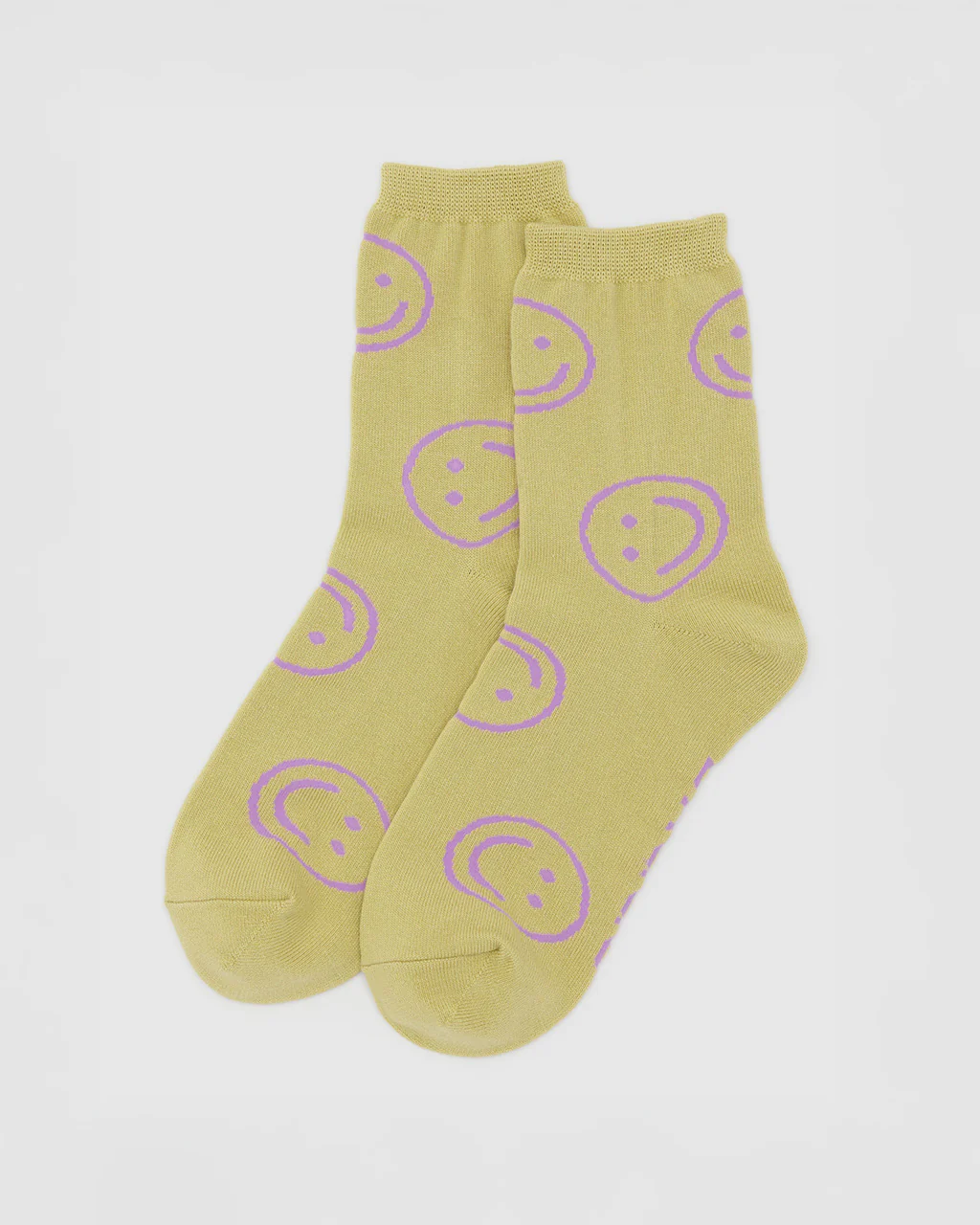 Crew Socks - Straw Happy