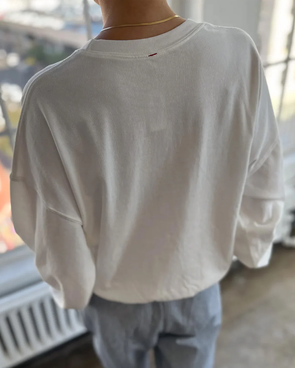 Cali Jersey Sweatshirt - Vintage White
