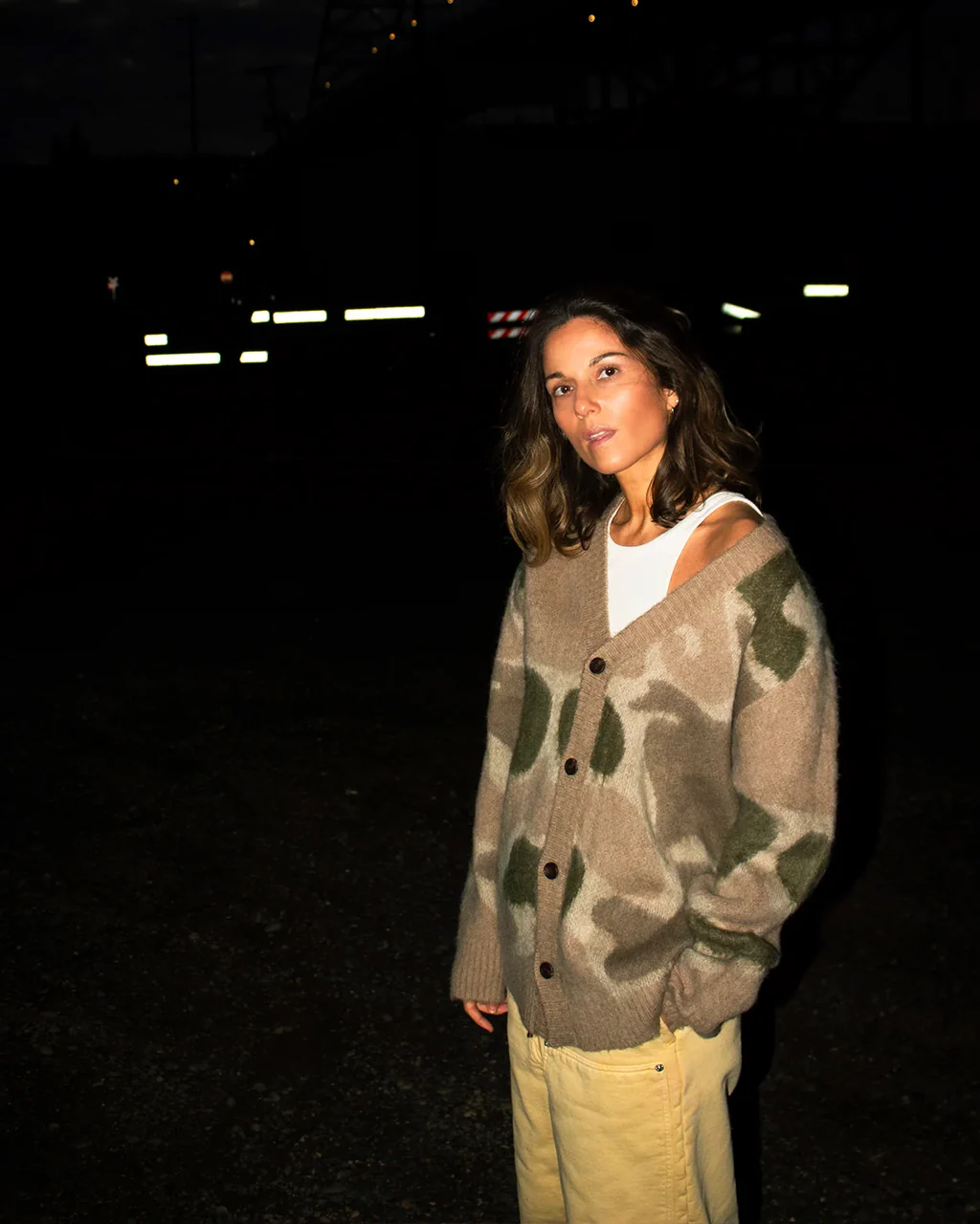 Camo Mohair Cardigan