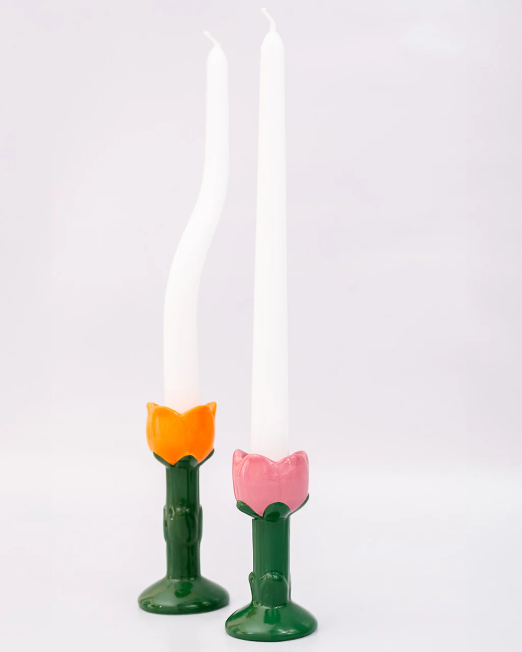 Candle Holder Set - Flowers