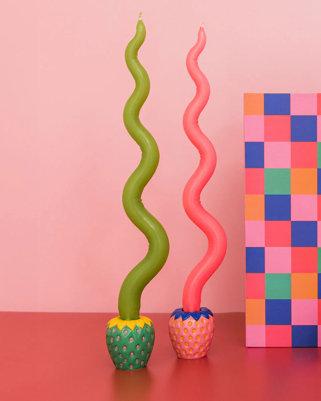 Candle Holder Set - Strawberries