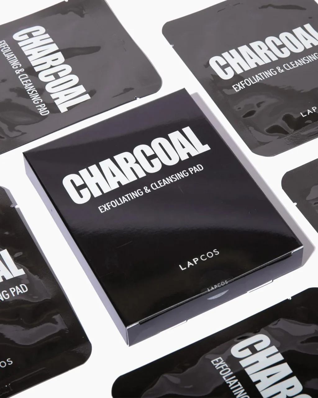Charcoal Exfoliating + Cleansing Pads - Set Of 5