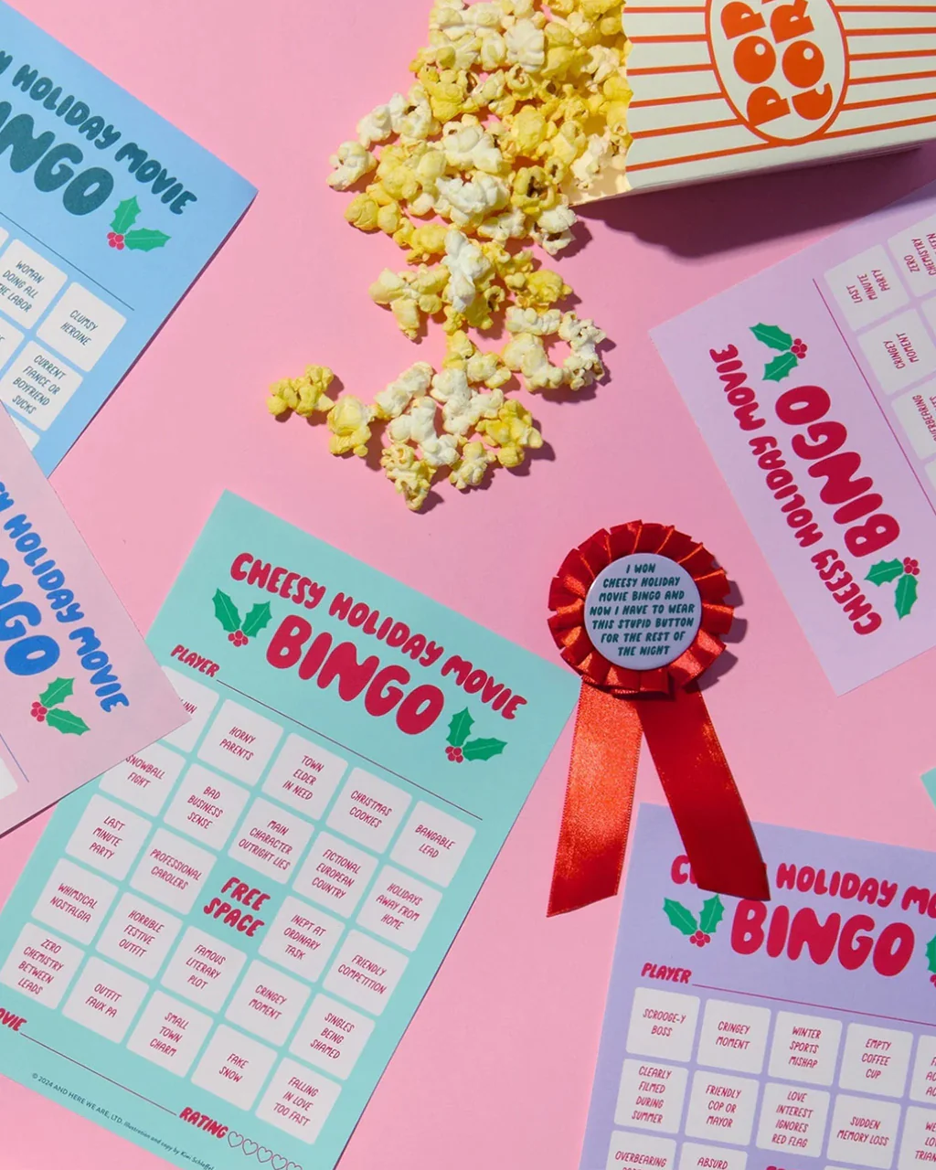 Cheesy Movie Bingo - Cheesy Holiday Movie