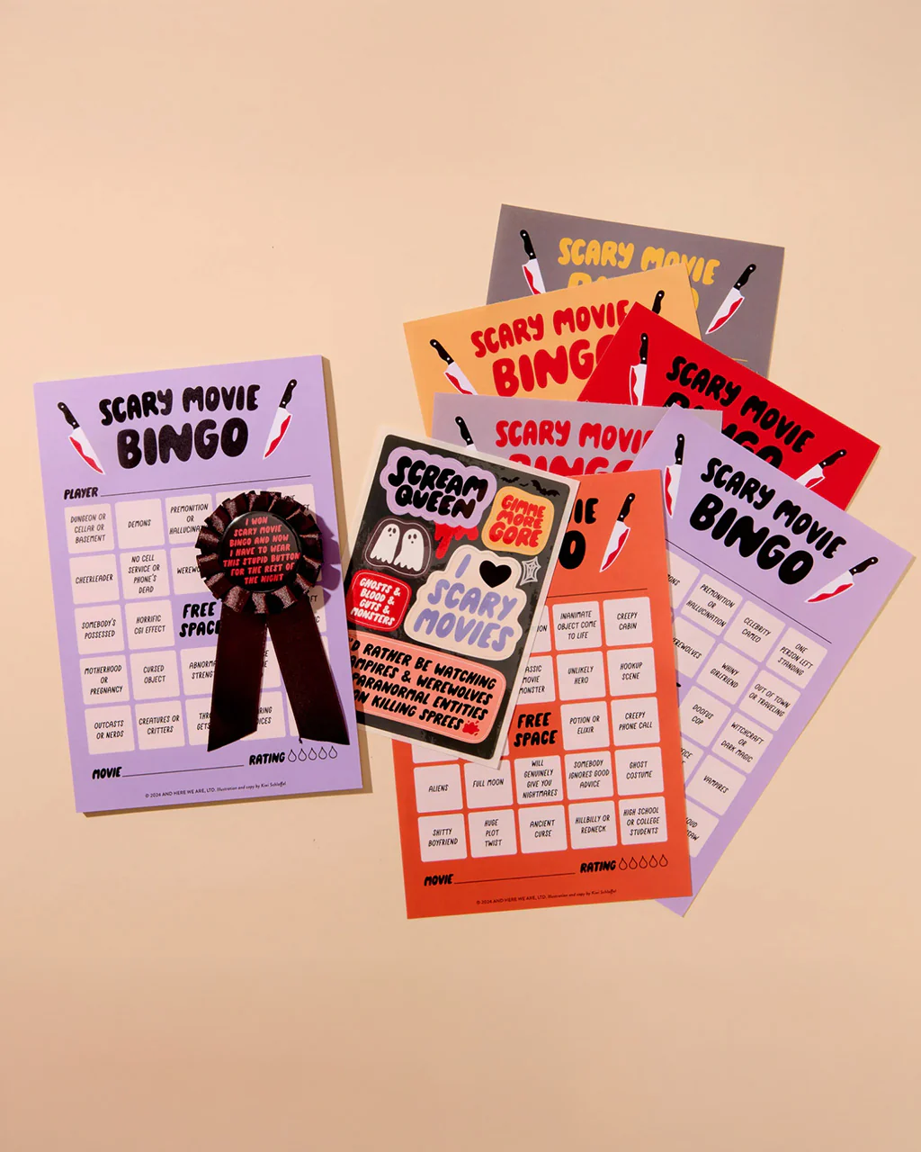 Cheesy Movie Bingo - Scary Movie