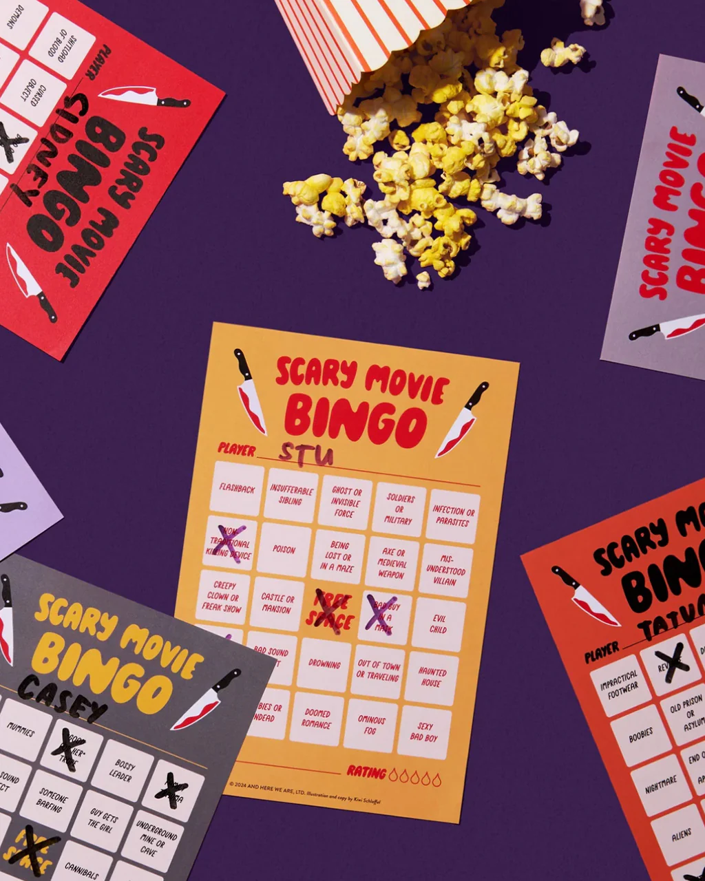 Cheesy Movie Bingo - Scary Movie