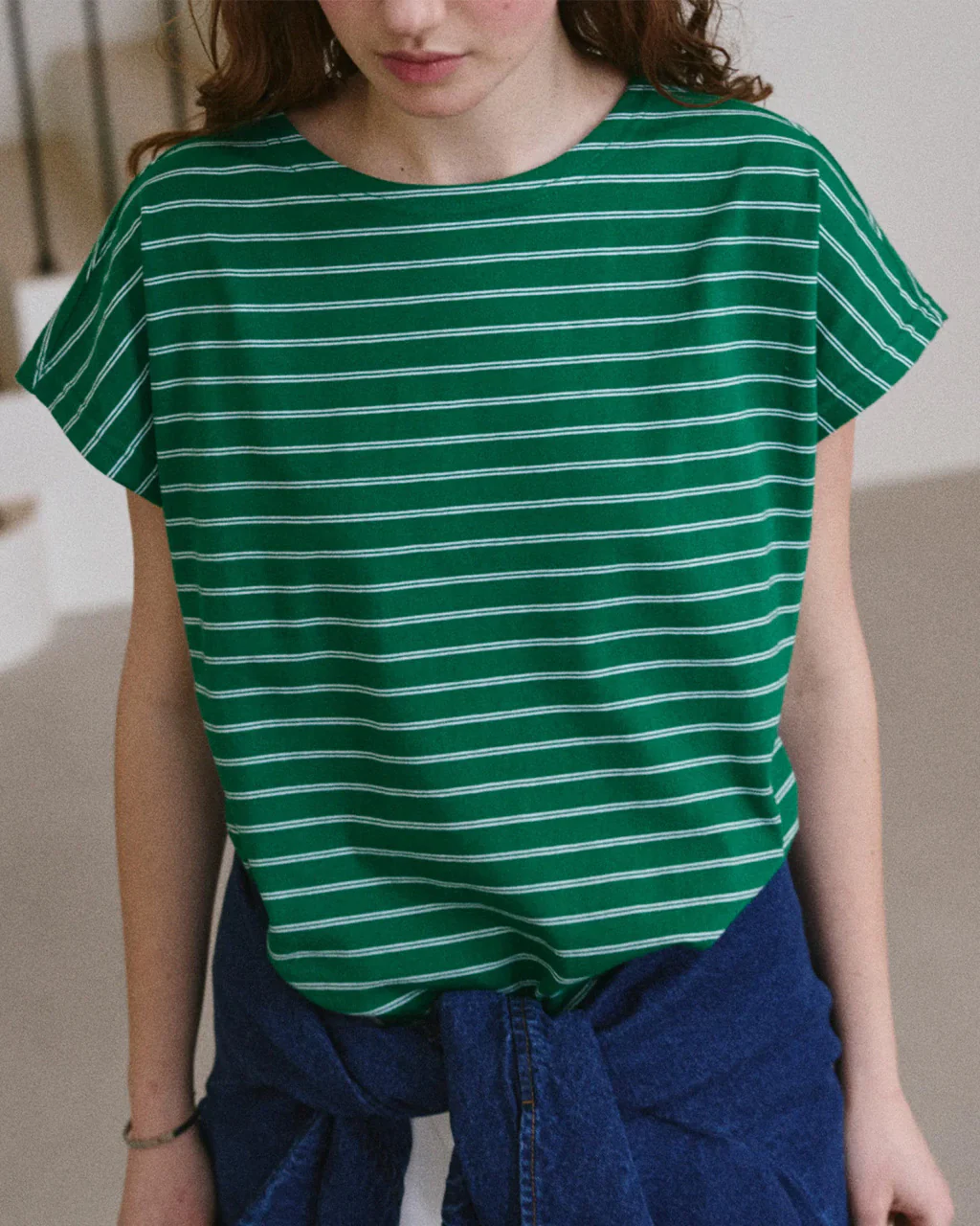 Chérie Tee - Green + White 1 1725-ch-rie-tee-green-white-1.webp