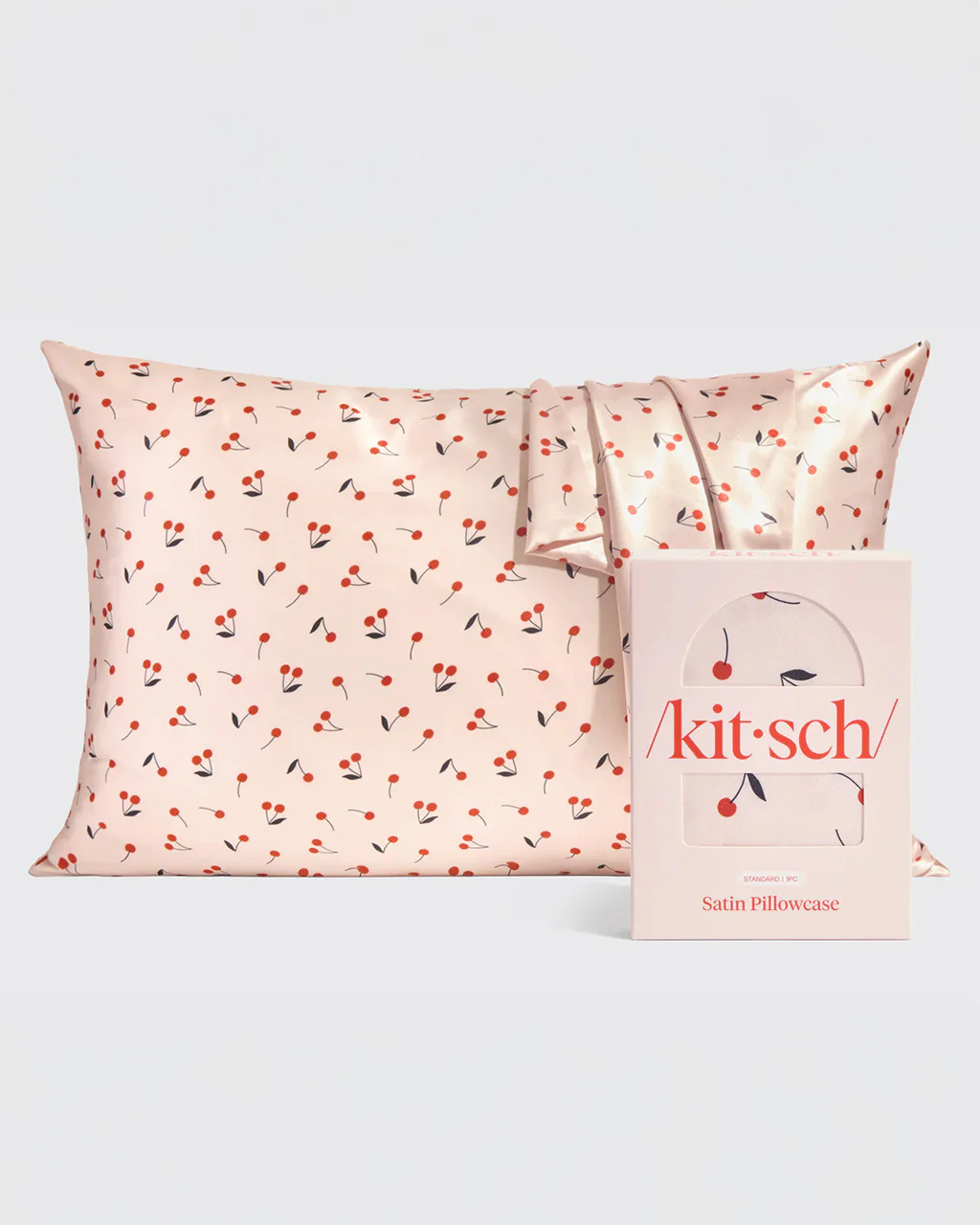 Cherry Print Satin Pillowcase