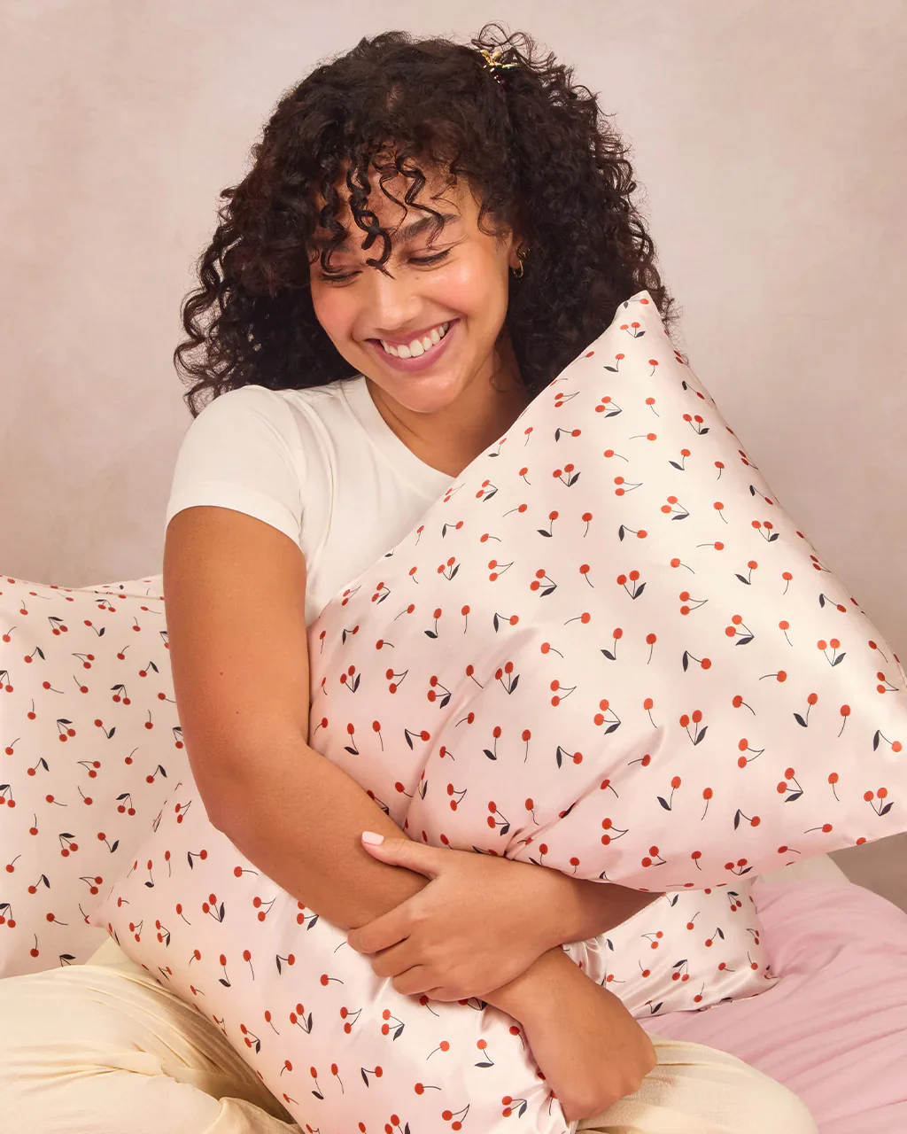 Cherry Print Satin Pillowcase