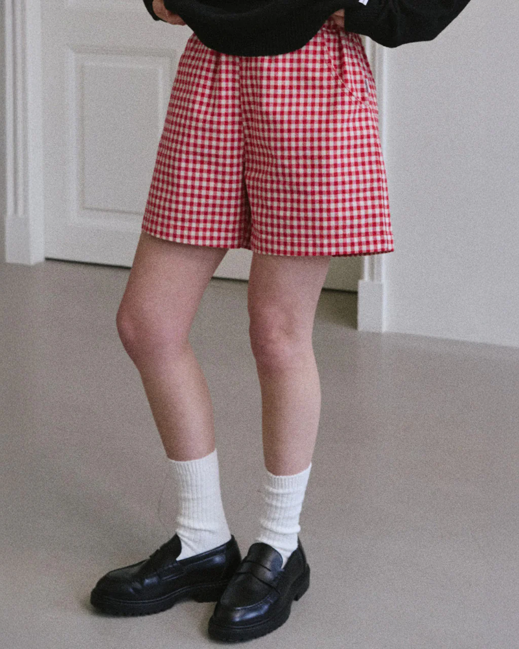 City Shorts - Red Gingham
