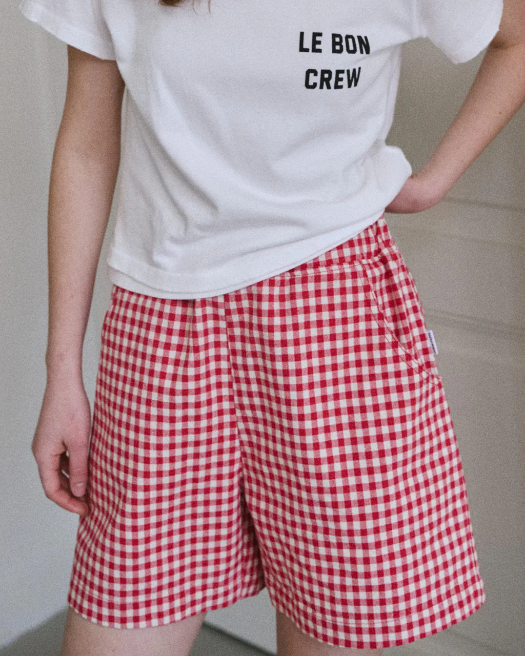 City Shorts - Red Gingham