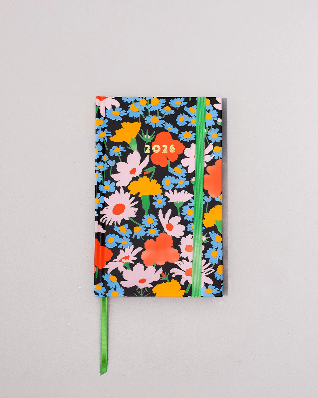 Classic 12-Month Annual Planner - Black Floral