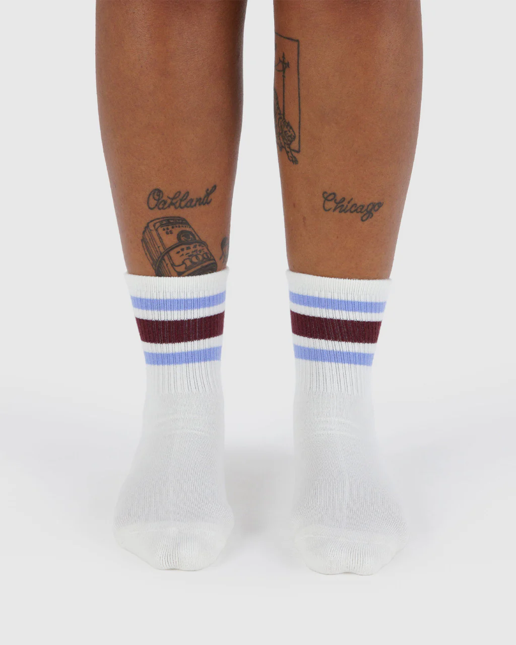 Ribbed Socks - Ivory Stripe