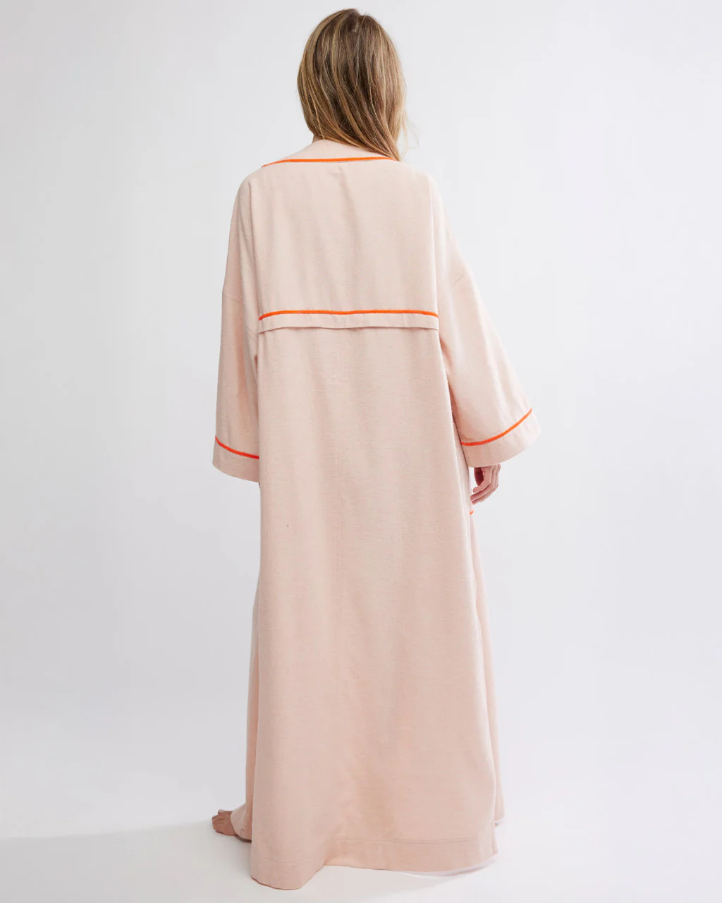 Close To Home Flannel Robe - Neon Peach