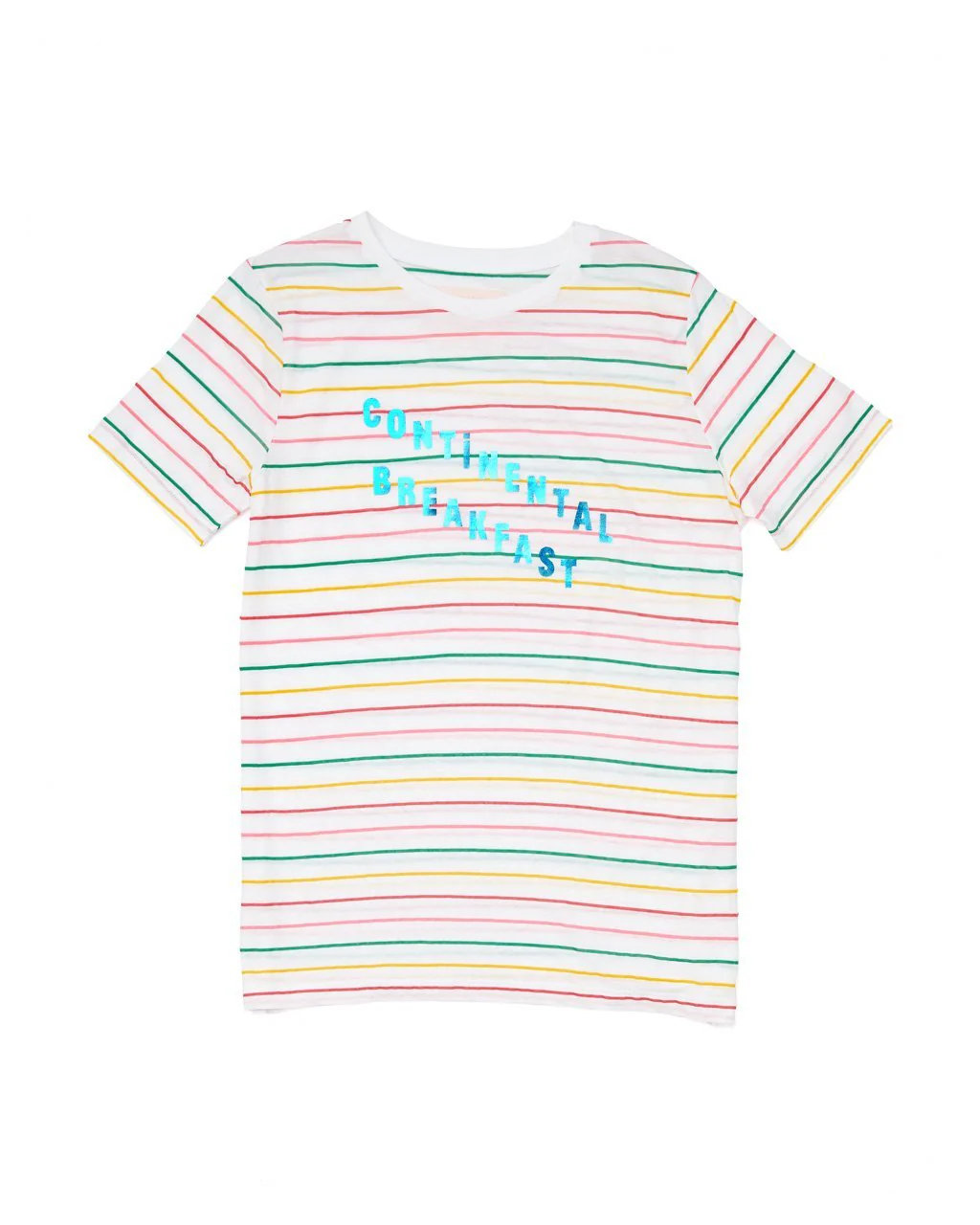 Continental Breakfast Striped Tee