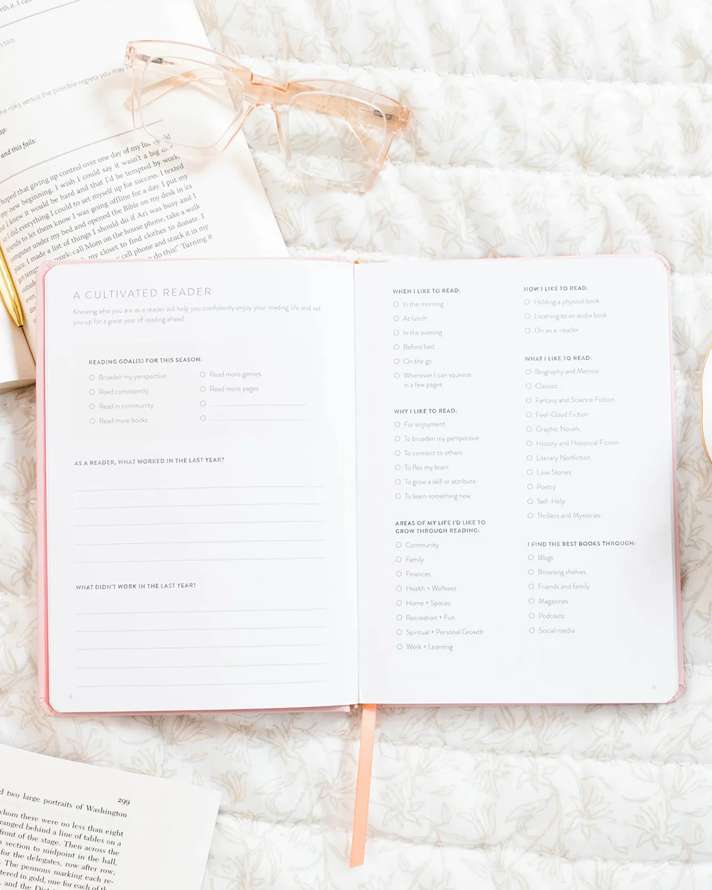 Cultivated Reading Journal - Blush Blooms