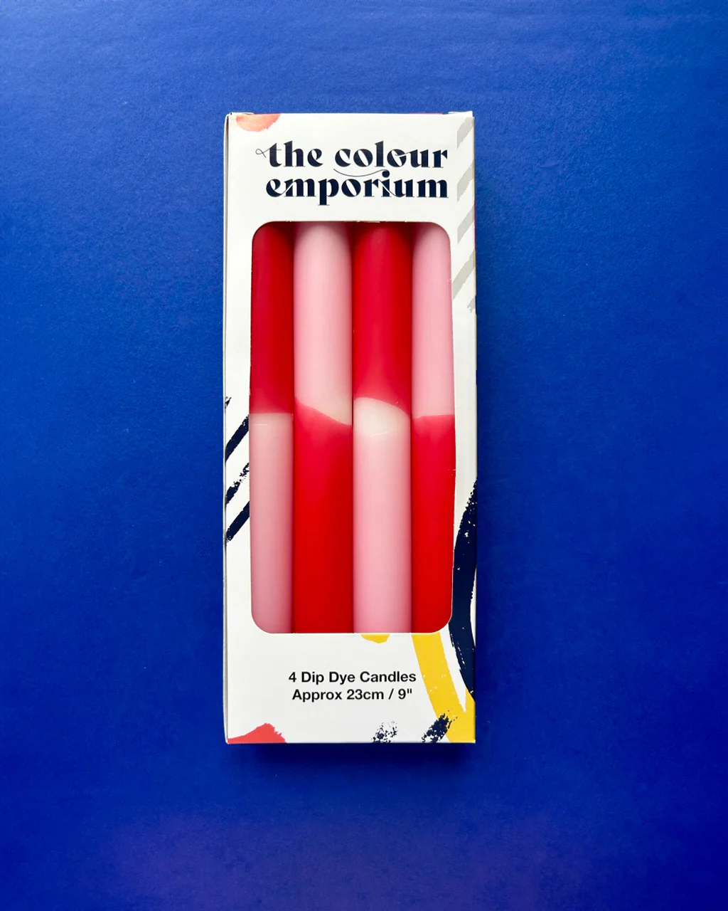 Dahlia Beach Dip Dye Dinner Candles - Set Of 4