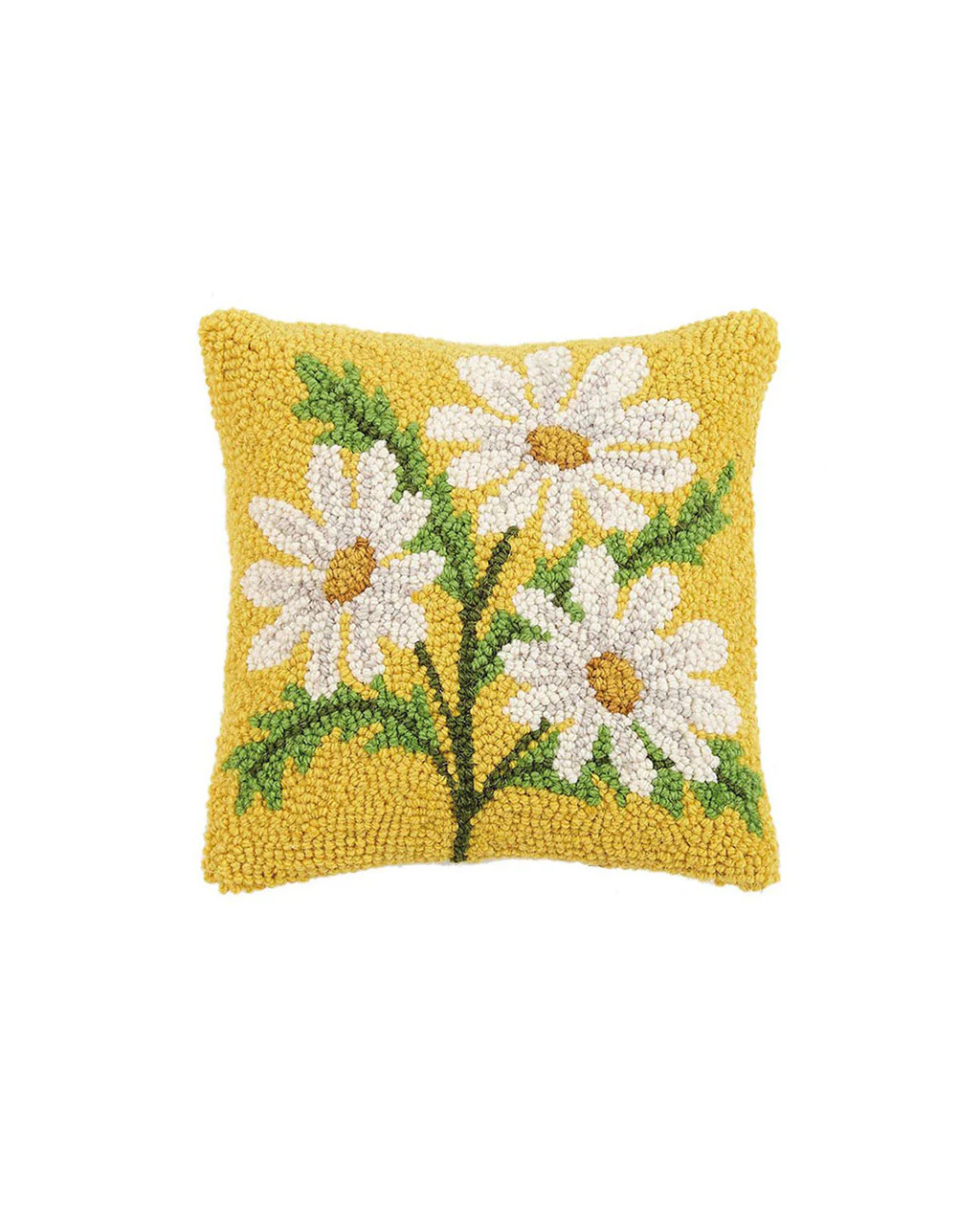 Daisy Hook Pillow - Yellow