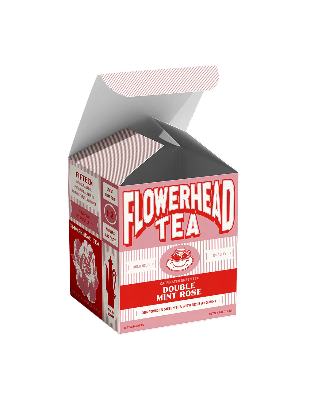 Double Mint Rose Tea Bags