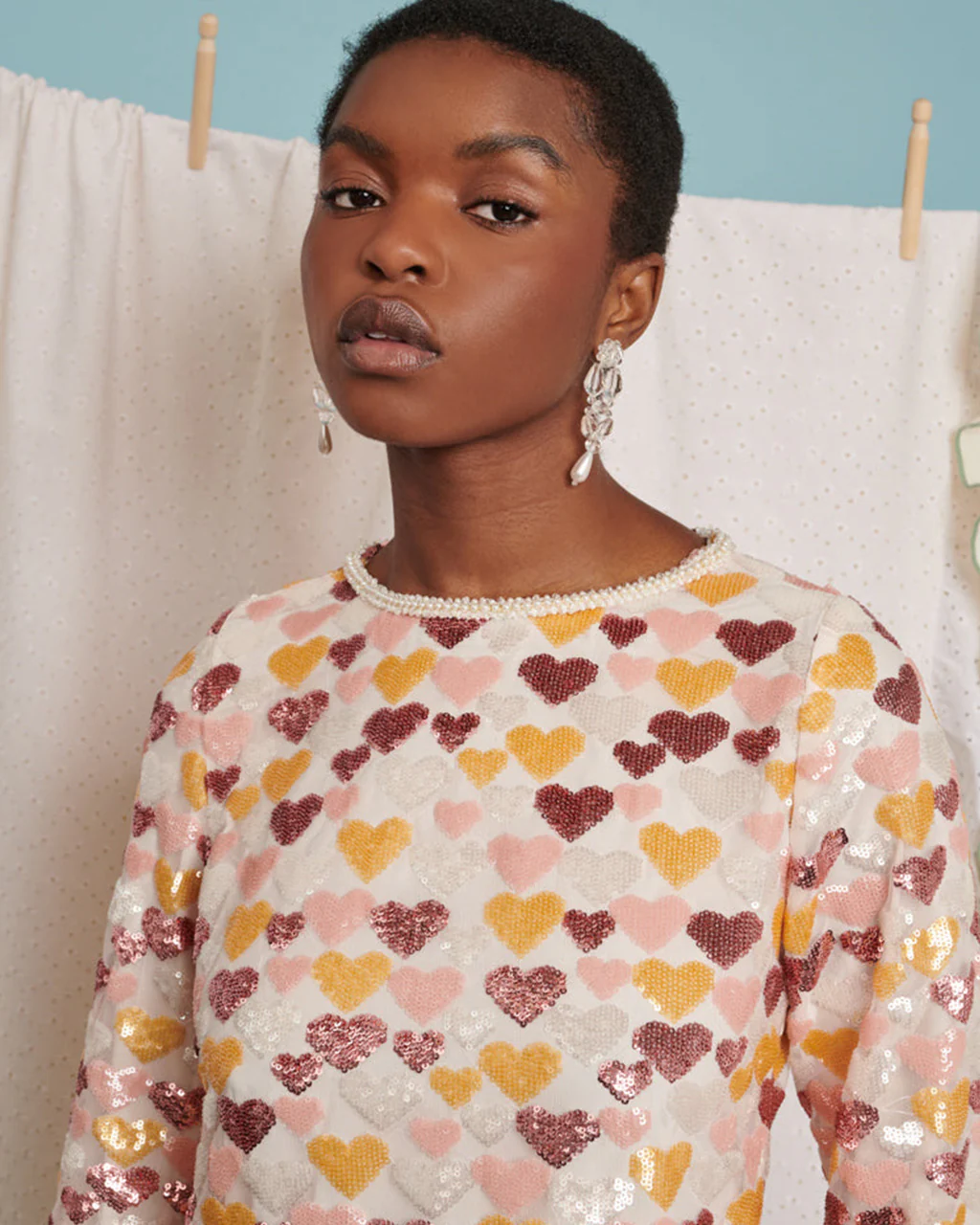 DREAM Manners Heart Sequin Dress