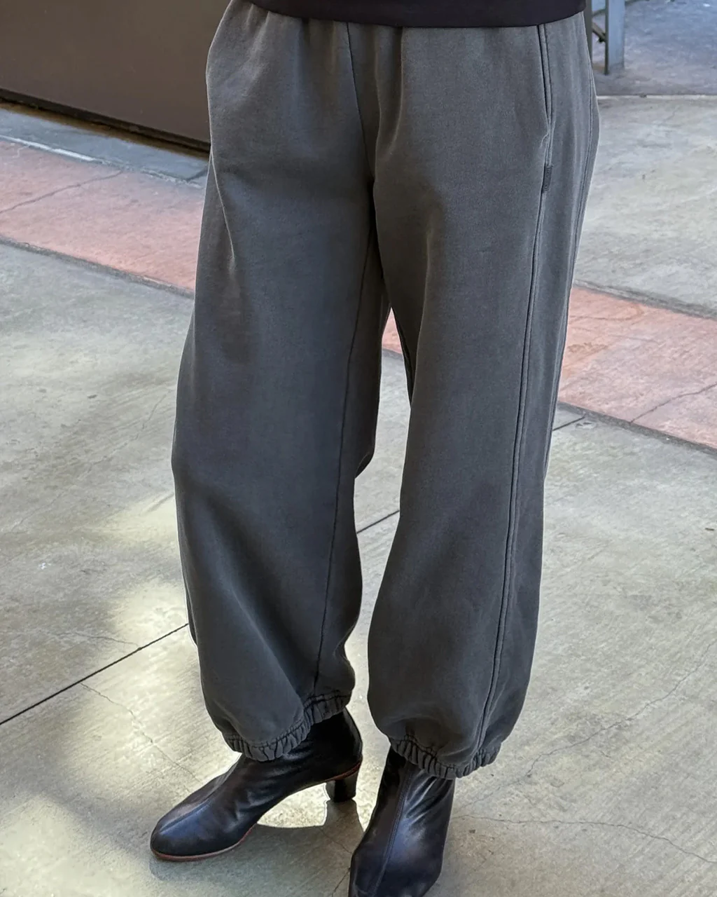 French Terry Balloon Pants - Coal