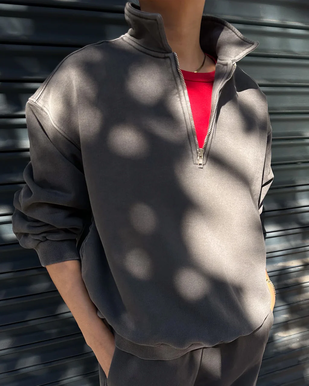 French Terry Noah Top - Coal