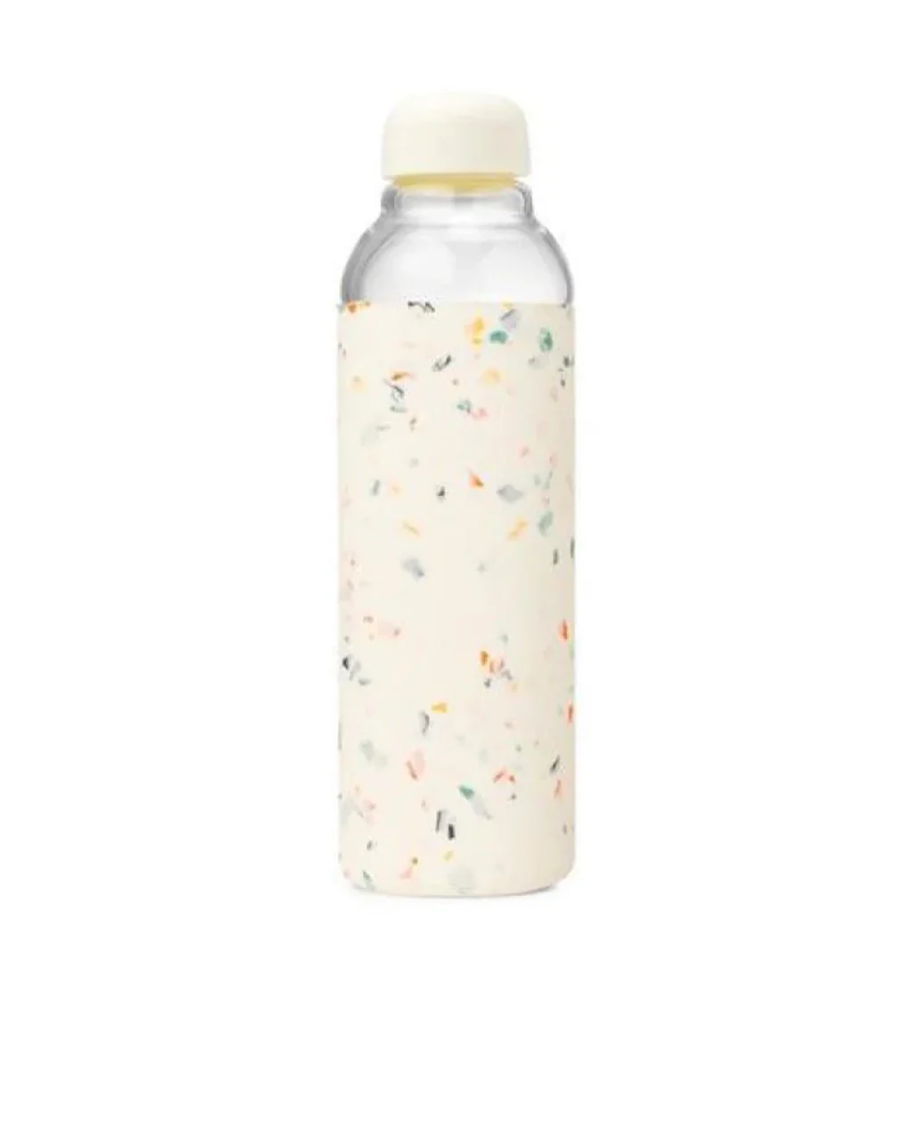 Glass Water Bottle - Terrazzo Cream