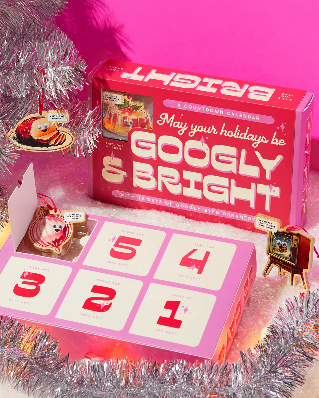 Googly & Bright Holiday Ornament Countdown Calendar