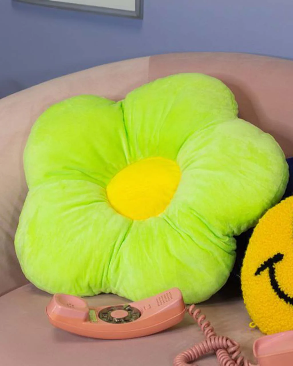 Green Flower Pillow