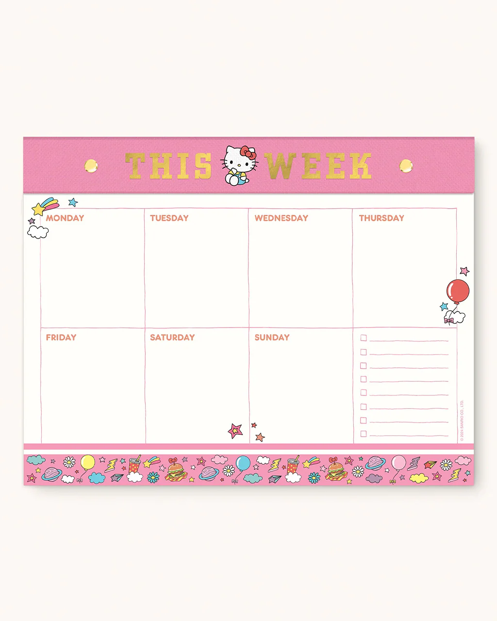 Hello Kitty Weekly Desk Pad
