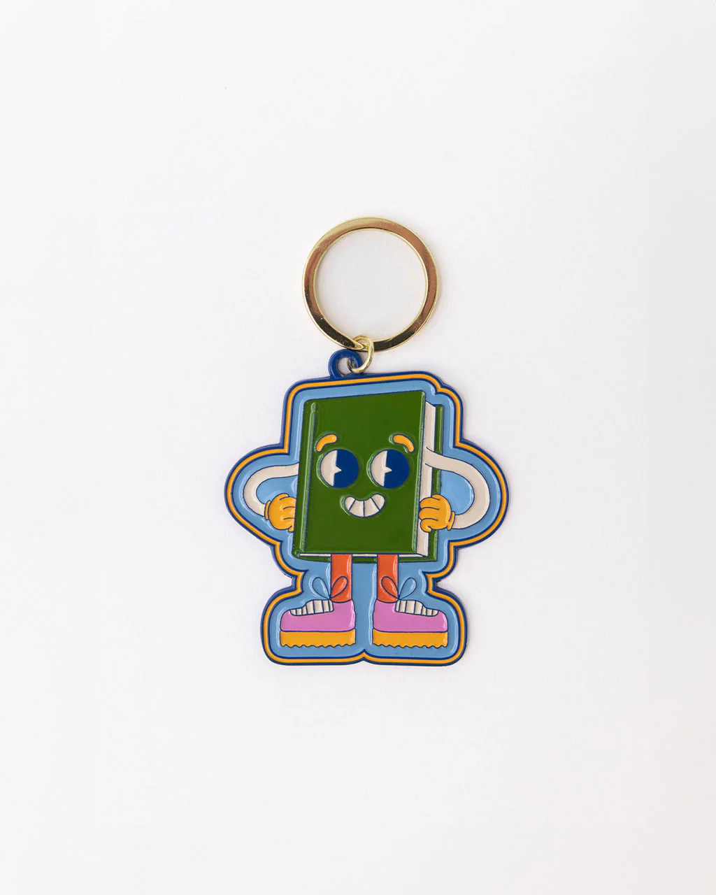Enamel Keychain - Book Man