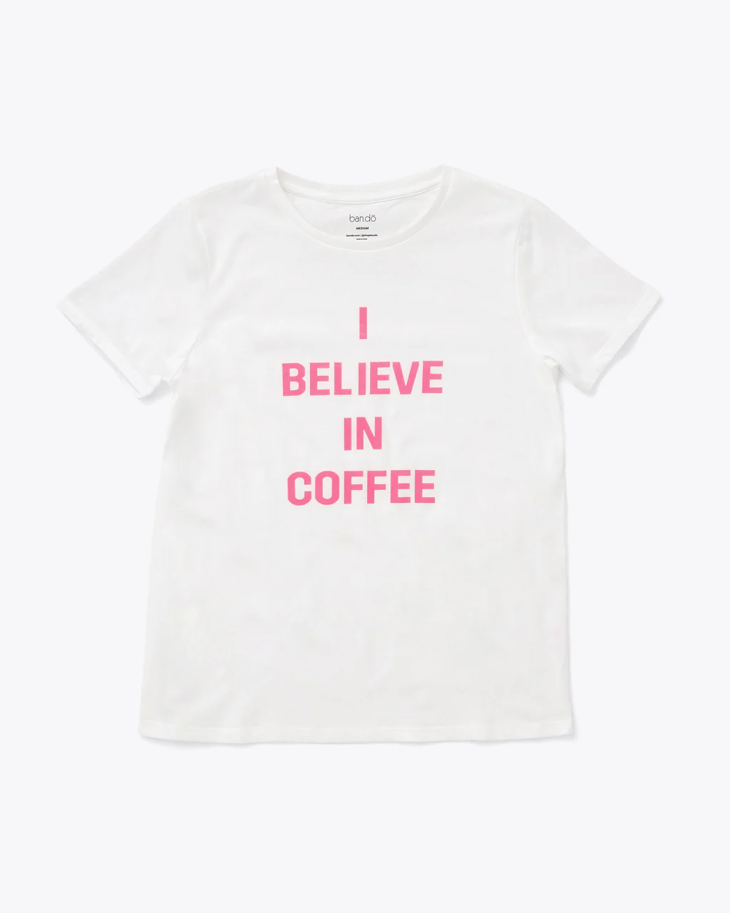 I Believe in Coffee Tee - Pink