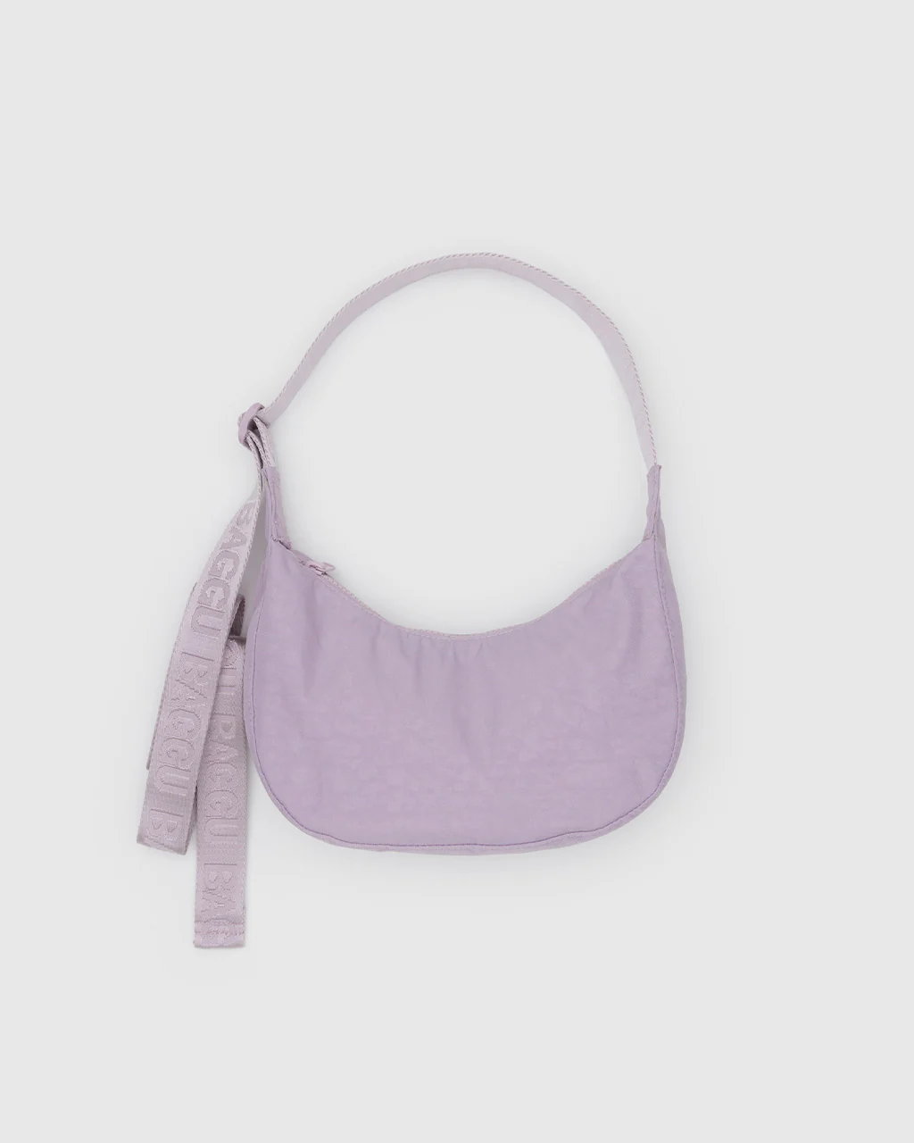 Small Nylon Crescent Bag w/ Key Leash - Dusty Pink