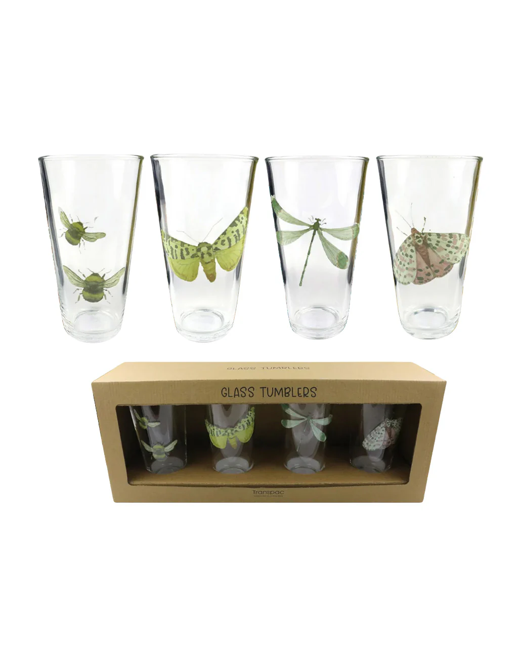 Insect Glass Tumblers - Set Of 4
