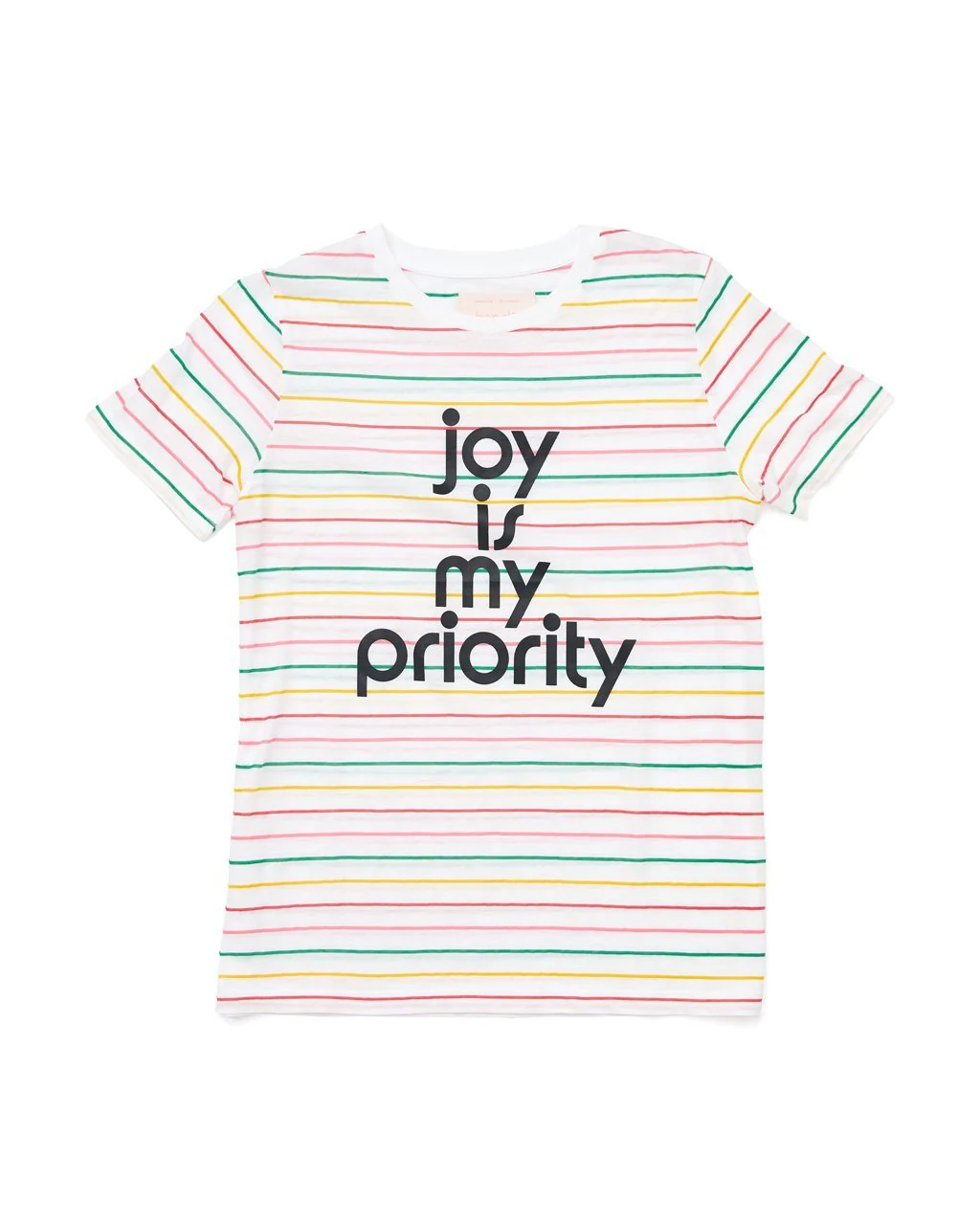Joy Is My Priority Striped Tee