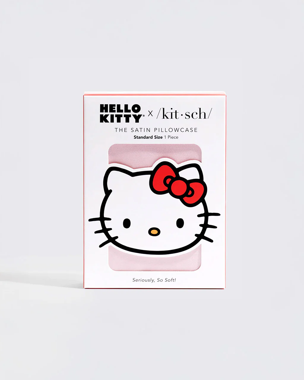 Kitsch x Hello Kitty Satin Pillowcase - Pink Hello Kitty Face
