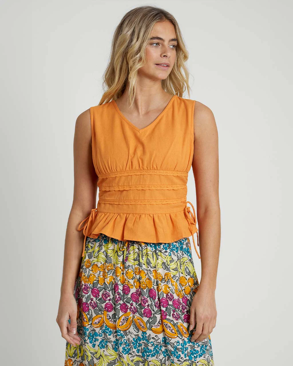 Lace Linen Blend Cami